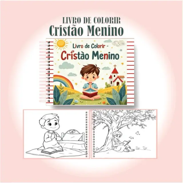 Cristão Menino - Livro de colorir cristão