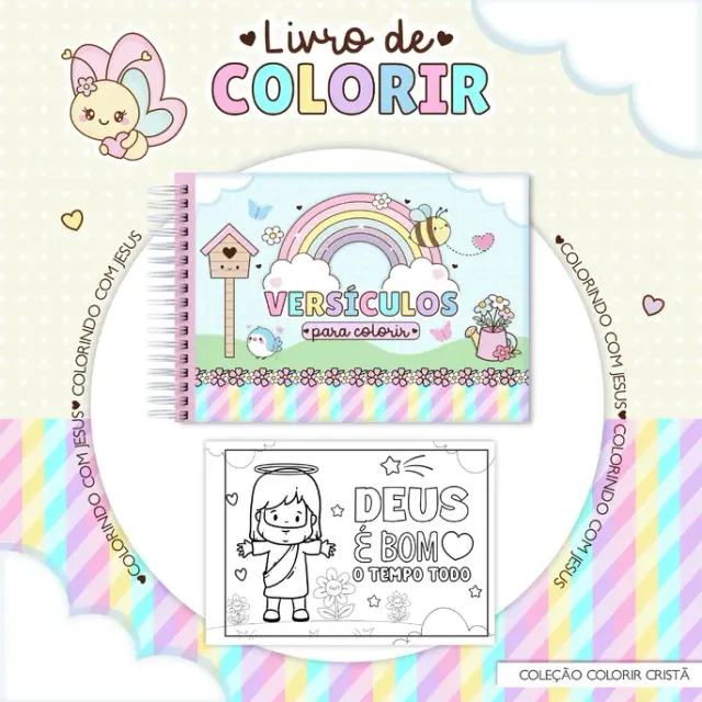 Versículos para Colorir - Livro de colorir cristão